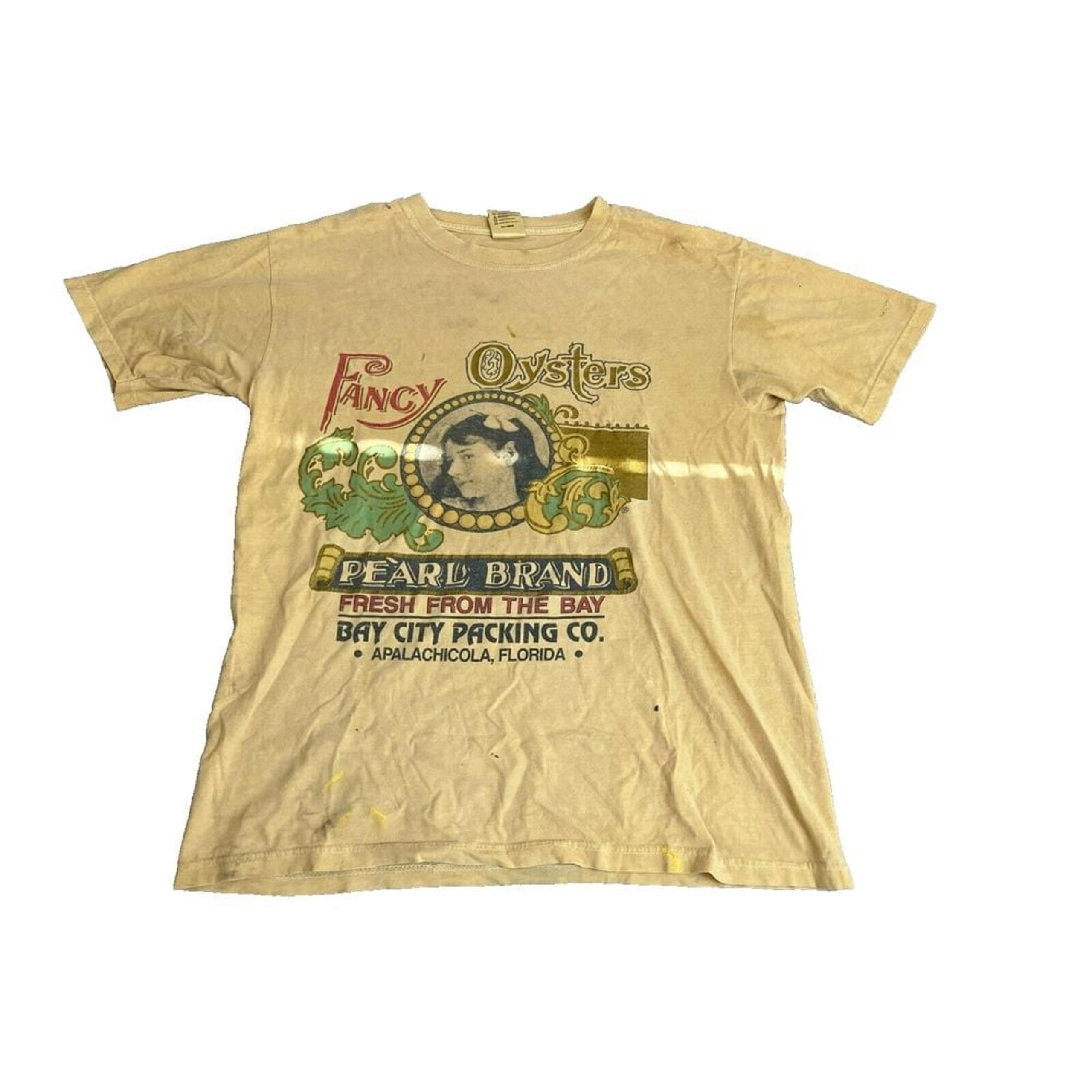 Vintage Fancy Oyster Shirt Adult Small Pearl Brand Fresh From The Bay Y2K Mens