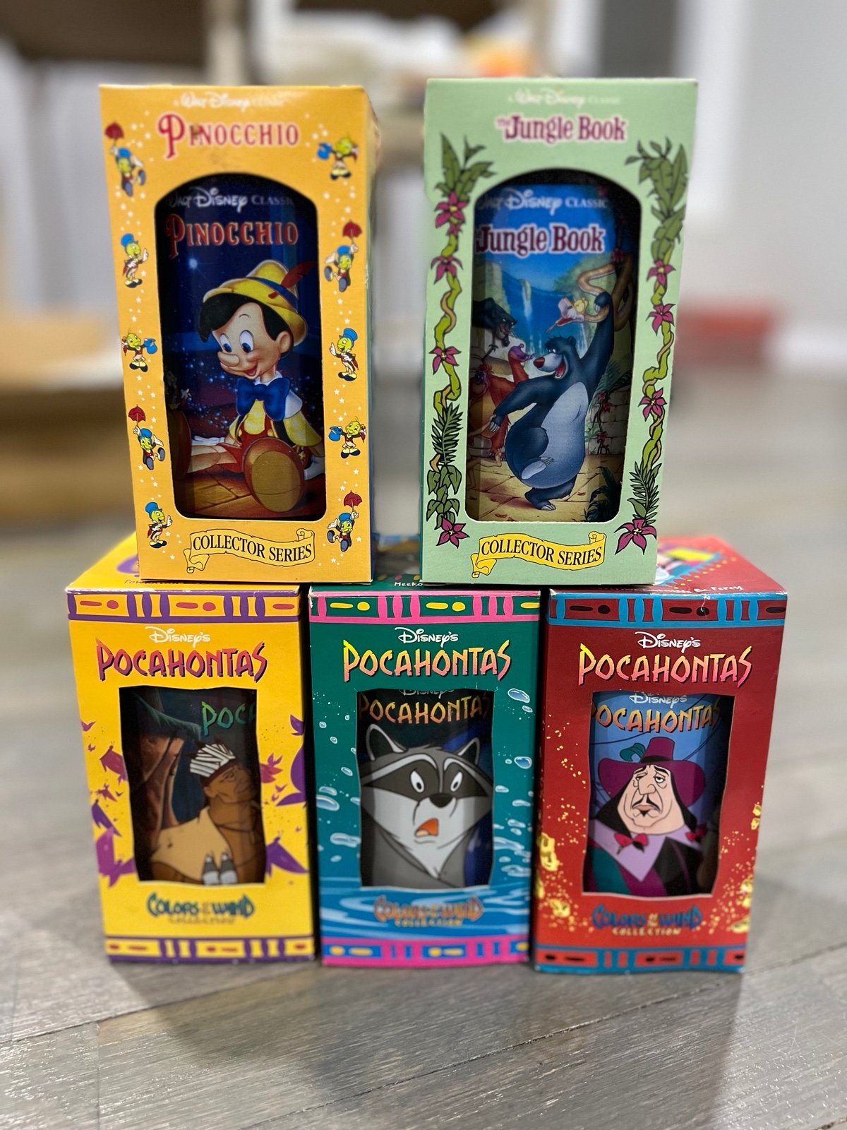 Walt Disney Pocahontas Pinocchio jungle book tumblers McDonald’s