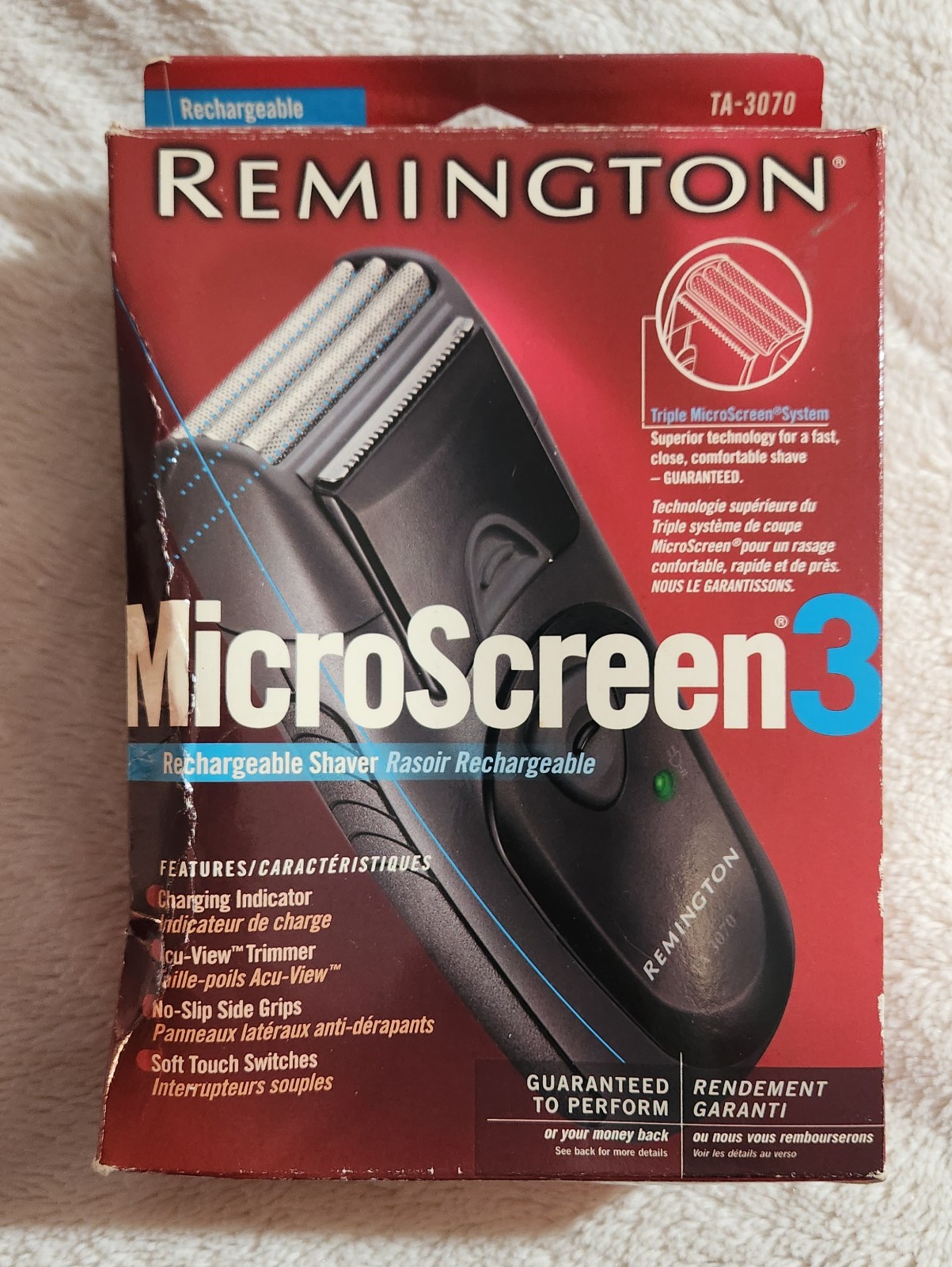 Remington Microscreen 3 Rechargeable Shaver NIB TA-3070