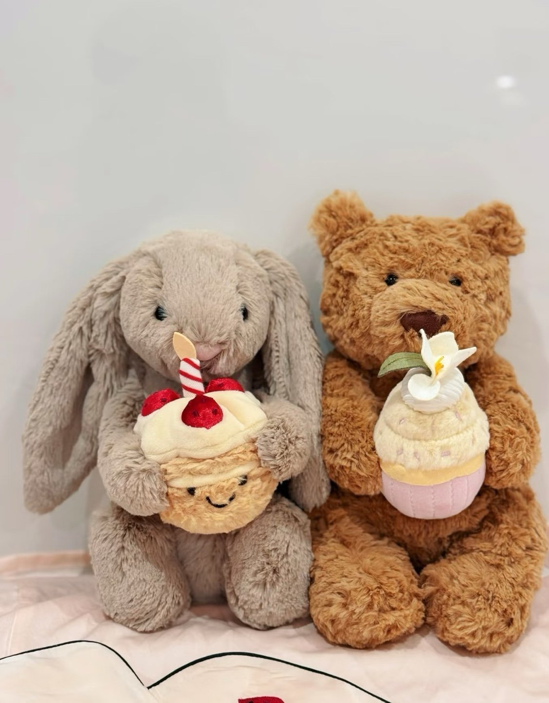 JELLYCAT Bashful Birthday Bunny and Shanghai Exclusive Cupcake Bear