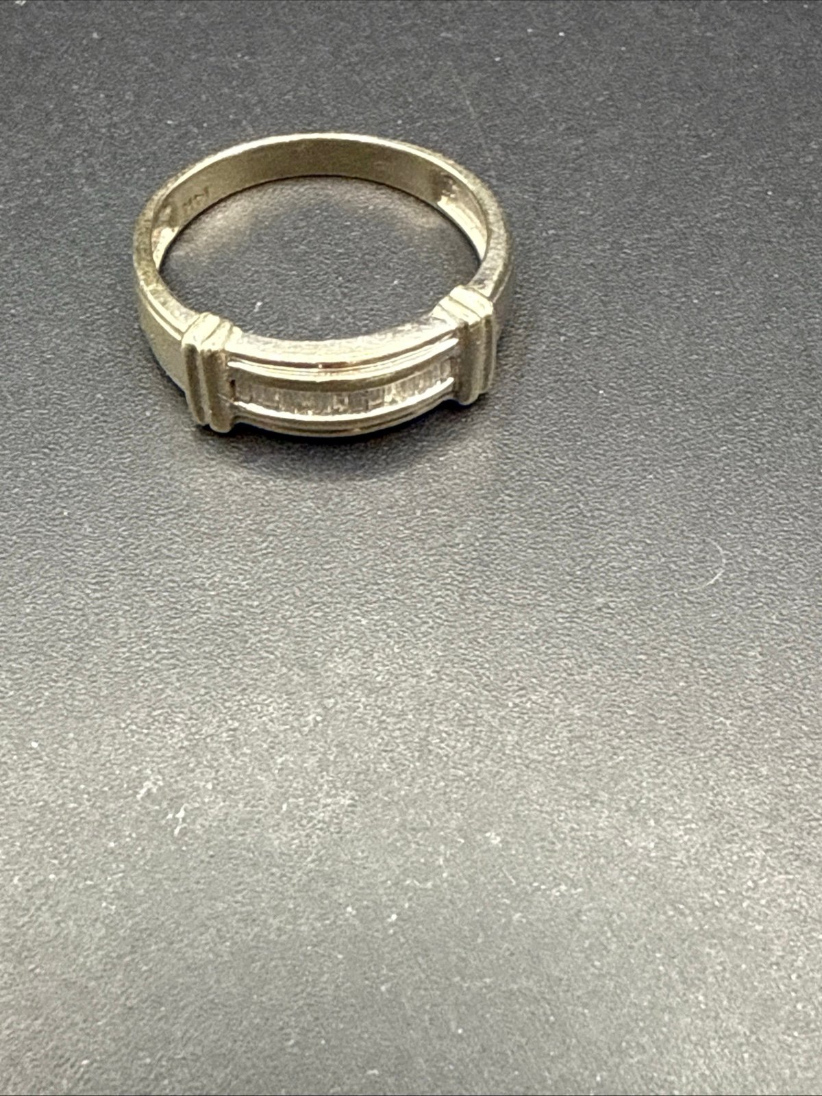 Ring Men’s 14k White Gold W/diamonds Size 9 032725@