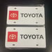 Toyota Brand New Front Vanity Metal Plate Frame Holder (2 Pack)