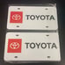 Toyota Brand New Front Vanity Metal Plate Frame Holder (2 Pack)
