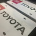 Toyota Brand New Front Vanity Metal Plate Frame Holder (2 Pack)