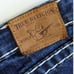 Y2K True Religion Low Rise Capris Billy Big T White Thick Stitch Crop Jeans Blue