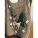 Vintagw Victoria jones zipup sweater vest Sz M winter wonderland deer wool blend