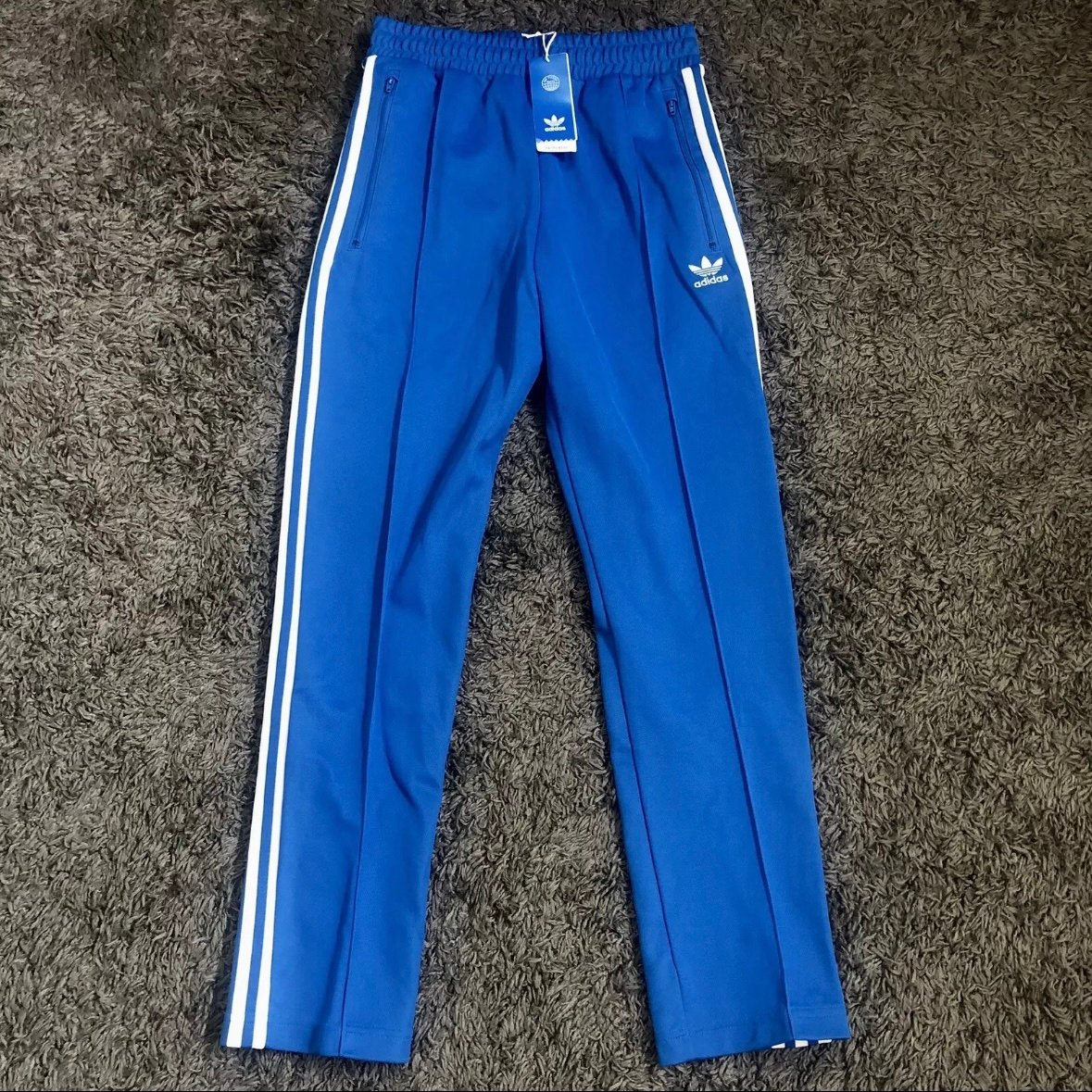 NEW adidas Beckenbauer Track Pants Blue Men’s Size Small H09116