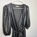 Reformation wrap mini cocktail dress metallic