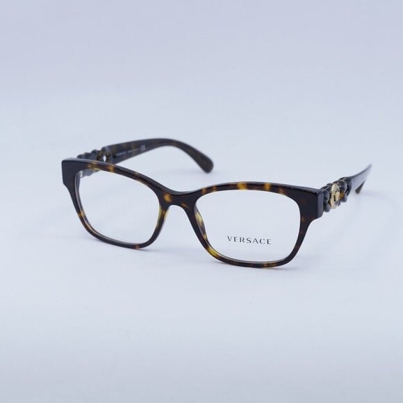 New Versace VE3306 108 Eyeglasses - Havana Frame 52mm