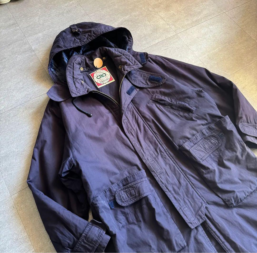 1980s Italian-made CIAO sportswear long coat Parka