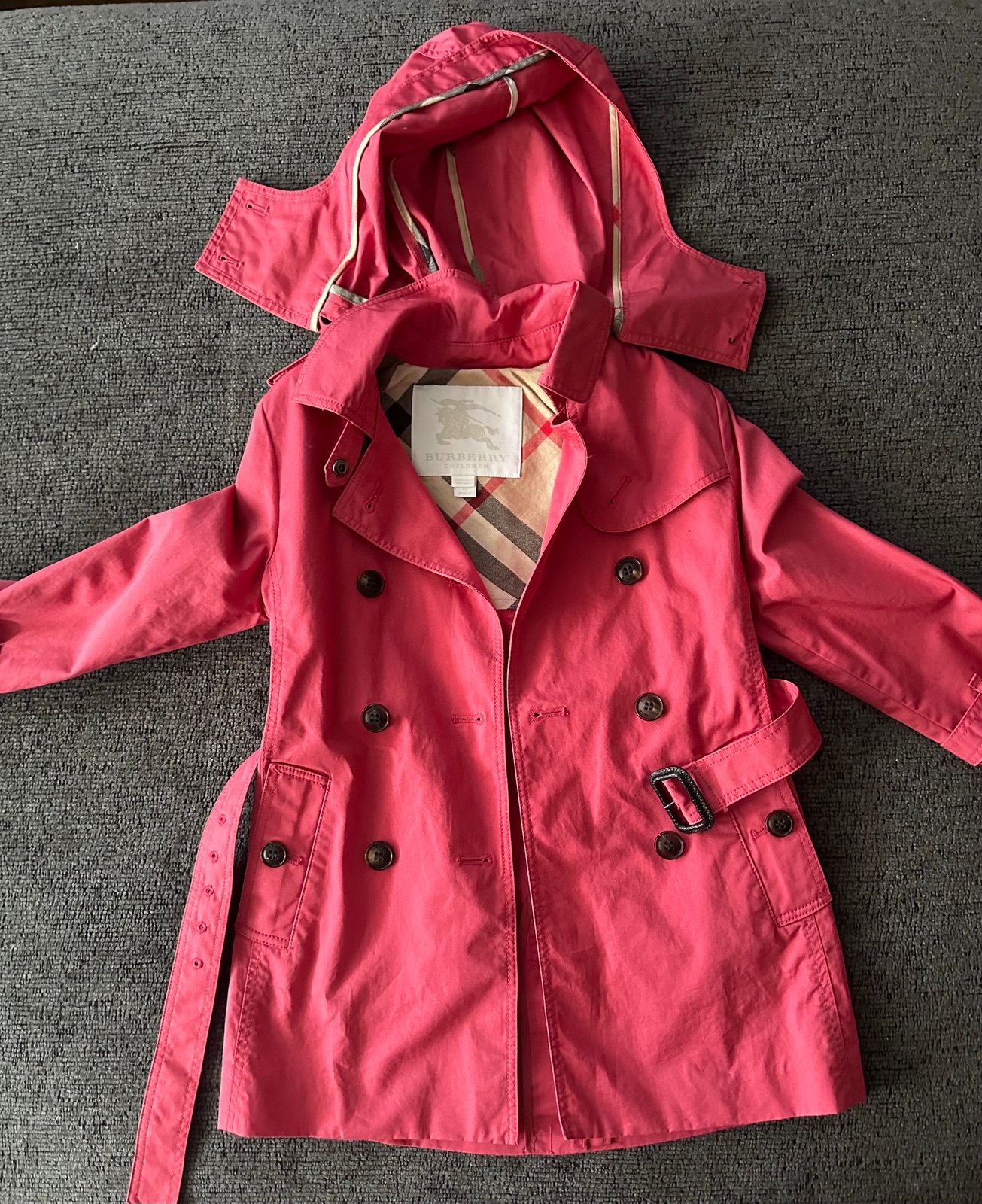 burberry trench coat kids pink