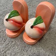 Ceramic Peach Bookends
