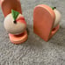 Ceramic Peach Bookends