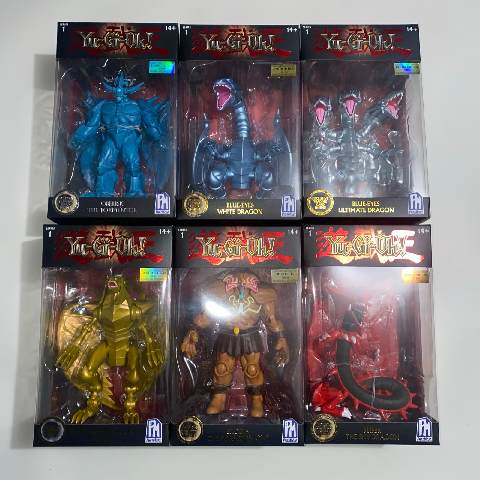 Phatmojo Series 1 (Limited Edition) all 6 action figures; Slifer,Exodia, Obelisk