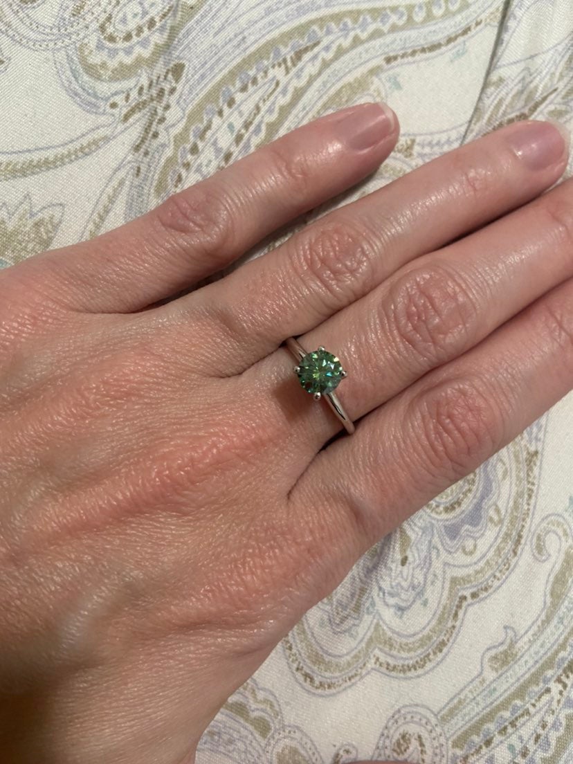 0.95ct moissanite ring