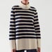 Cos Aline Roll Neck Mock Neck Turtleneck Striped Knit Sweater Medium