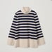 Cos Aline Roll Neck Mock Neck Turtleneck Striped Knit Sweater Medium
