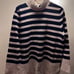 Cos Aline Roll Neck Mock Neck Turtleneck Striped Knit Sweater Medium