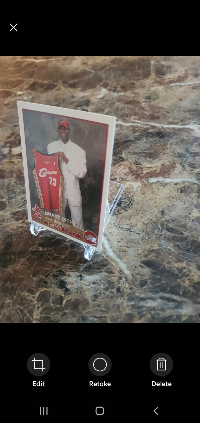 2003 LeBron James Original Draft Pick Topps Rookie Card