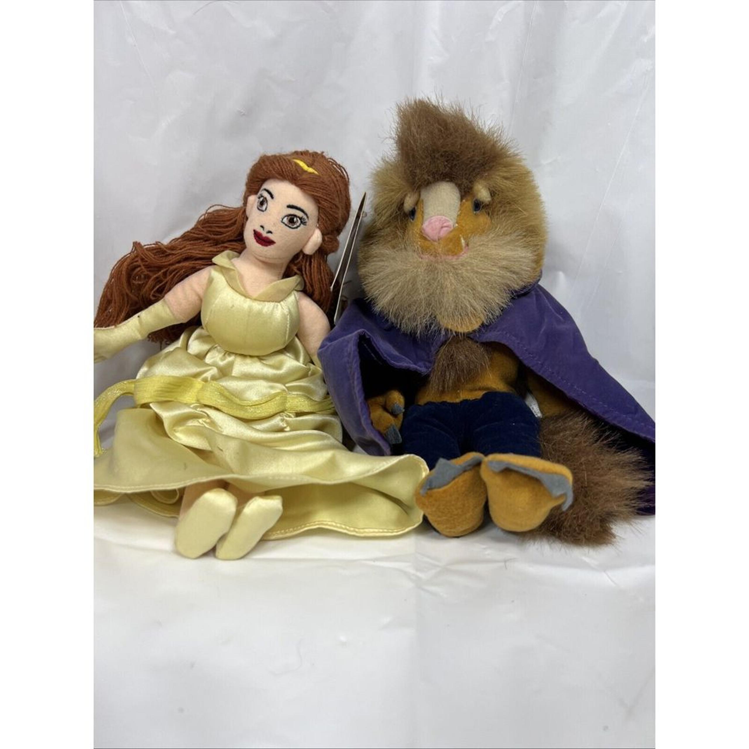Vintage Walt Disney Bean Bag Plush Beauty & The Beast Princess Belle Stuffed Toy