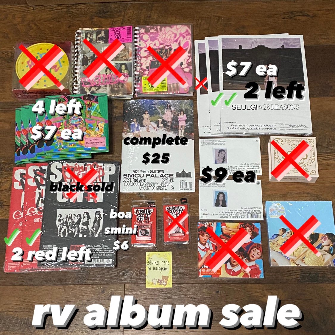 red velvet album lot (message)