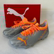 NEW PUMA Soccer Cleats Gray Orange Studded Sole Ultra 2.5 FG/AG Mens 6.5