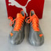 NEW PUMA Soccer Cleats Gray Orange Studded Sole Ultra 2.5 FG/AG Mens 6.5