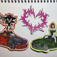 custom hand drawn stickers and illustrations