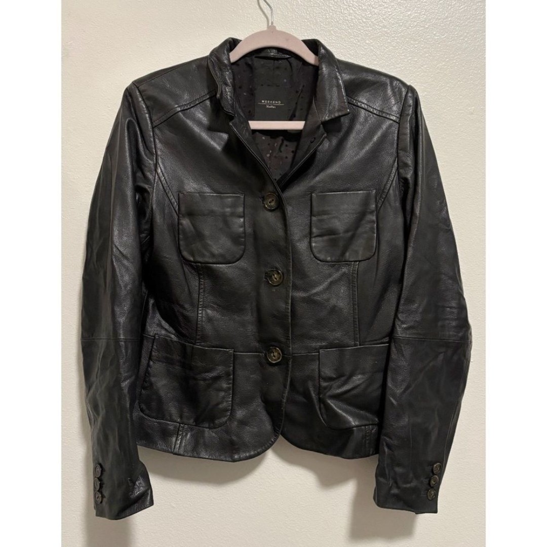 Weekend Max Mara Black Leather Jacket
