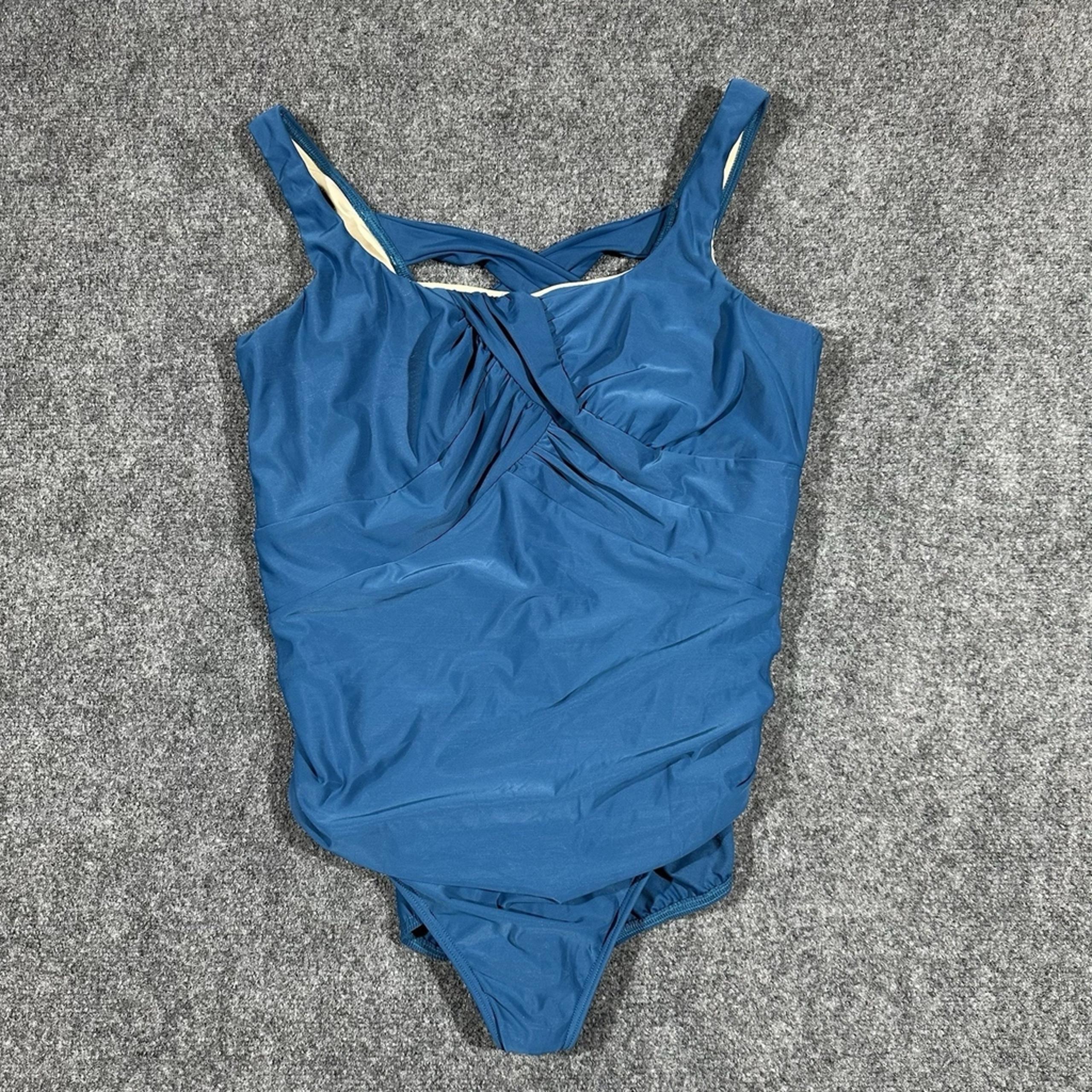 Lands' End Size 24 Women's Slender Suit Carmela One Piece Swimsuit Tummy Control