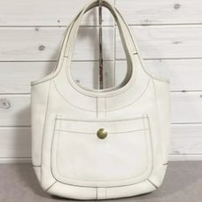 Coach White Leather Ergo 65th Anniversary Edition Satchel Tote Bag white 10743