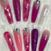 XXL Fushia Marble Press On Nails