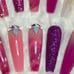 XXL Fushia Marble Press On Nails