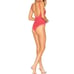 Tularosa Nobel Berry Tie Straps Ribbed One Piece Swimsuit, Women’s Large