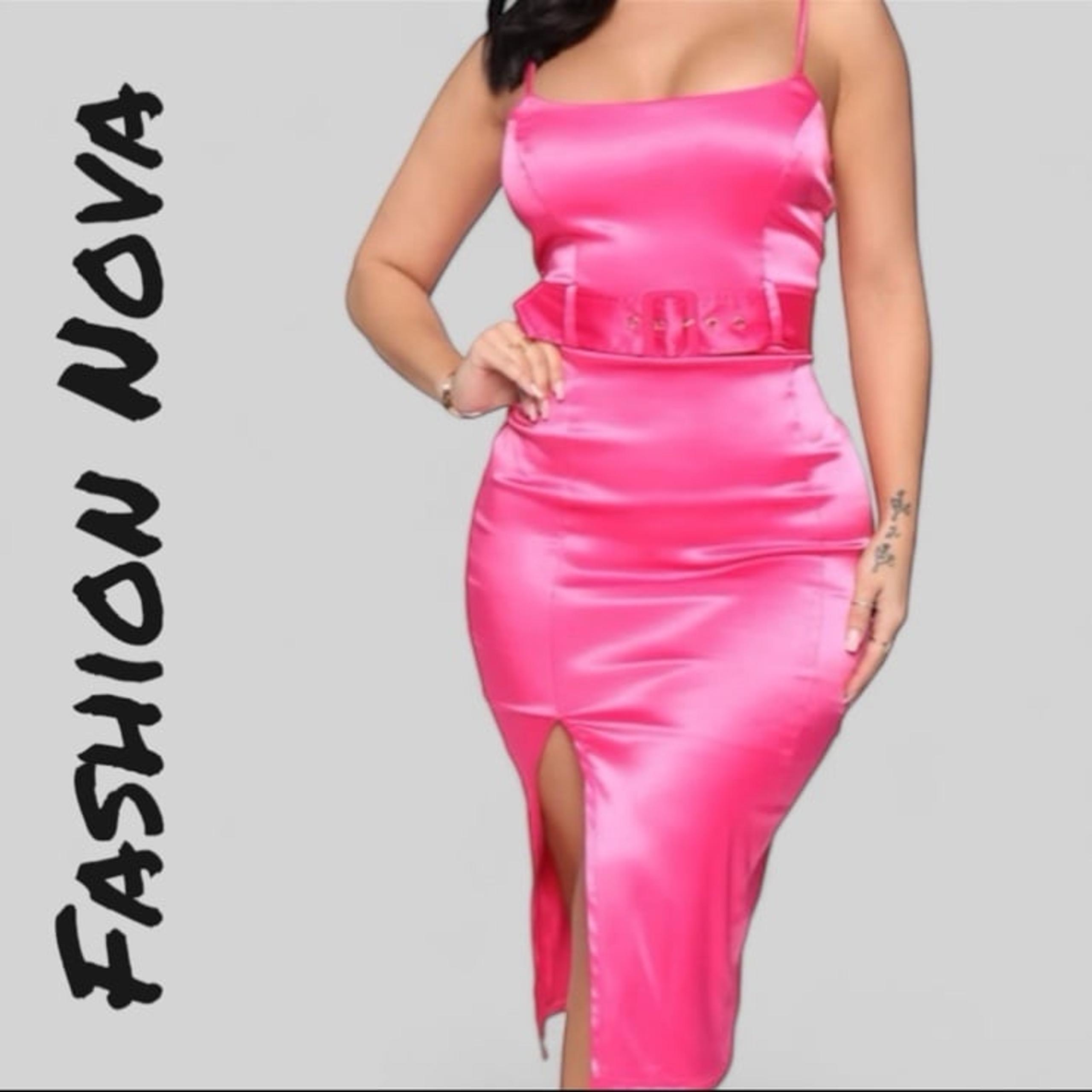Fashion Nova No You're Not Dreaming Midi Dress -Fuchsia