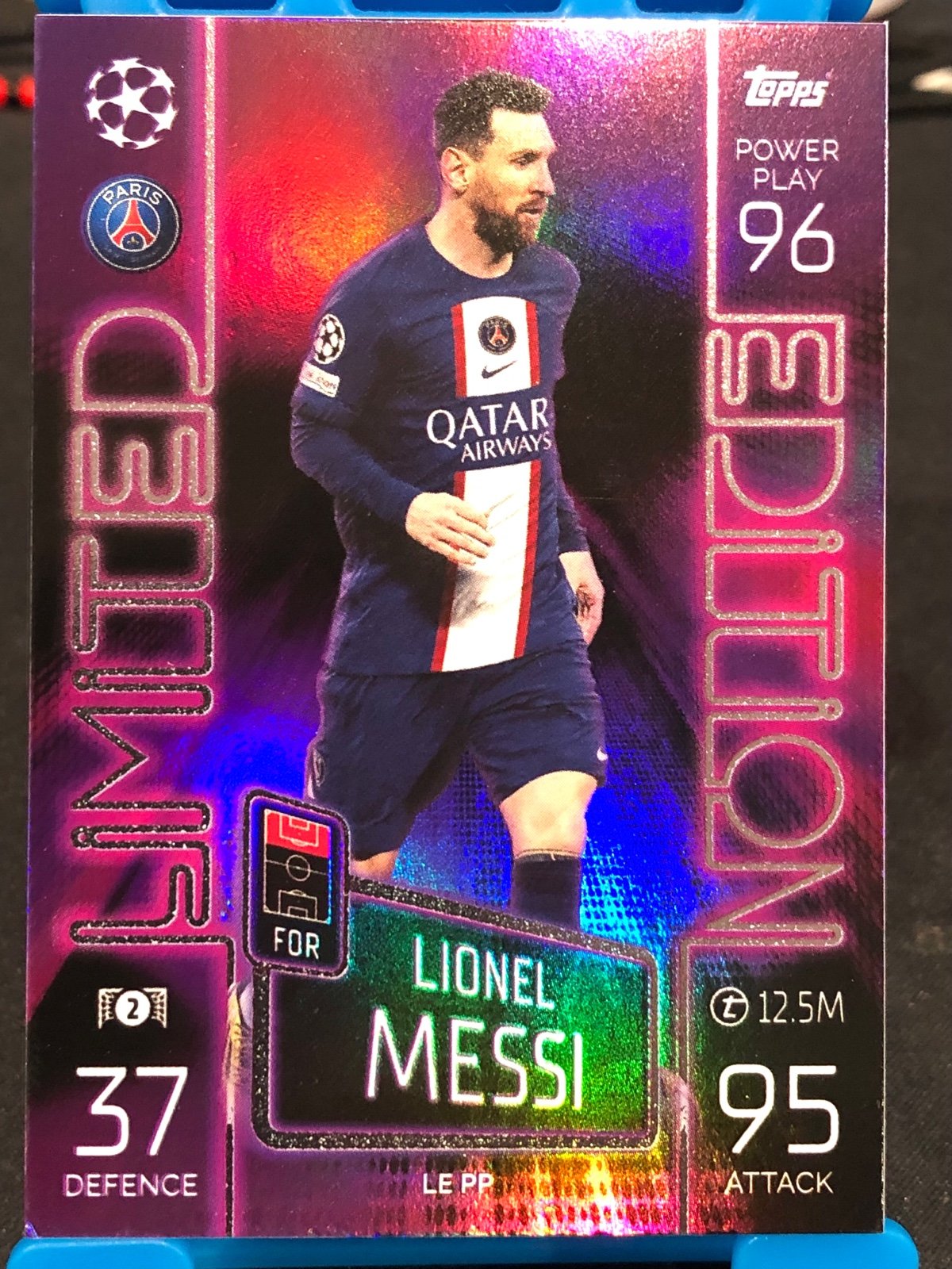 Match Attax 22/23 Ucl Topps Lionel Messi Limited Edition / Purple
