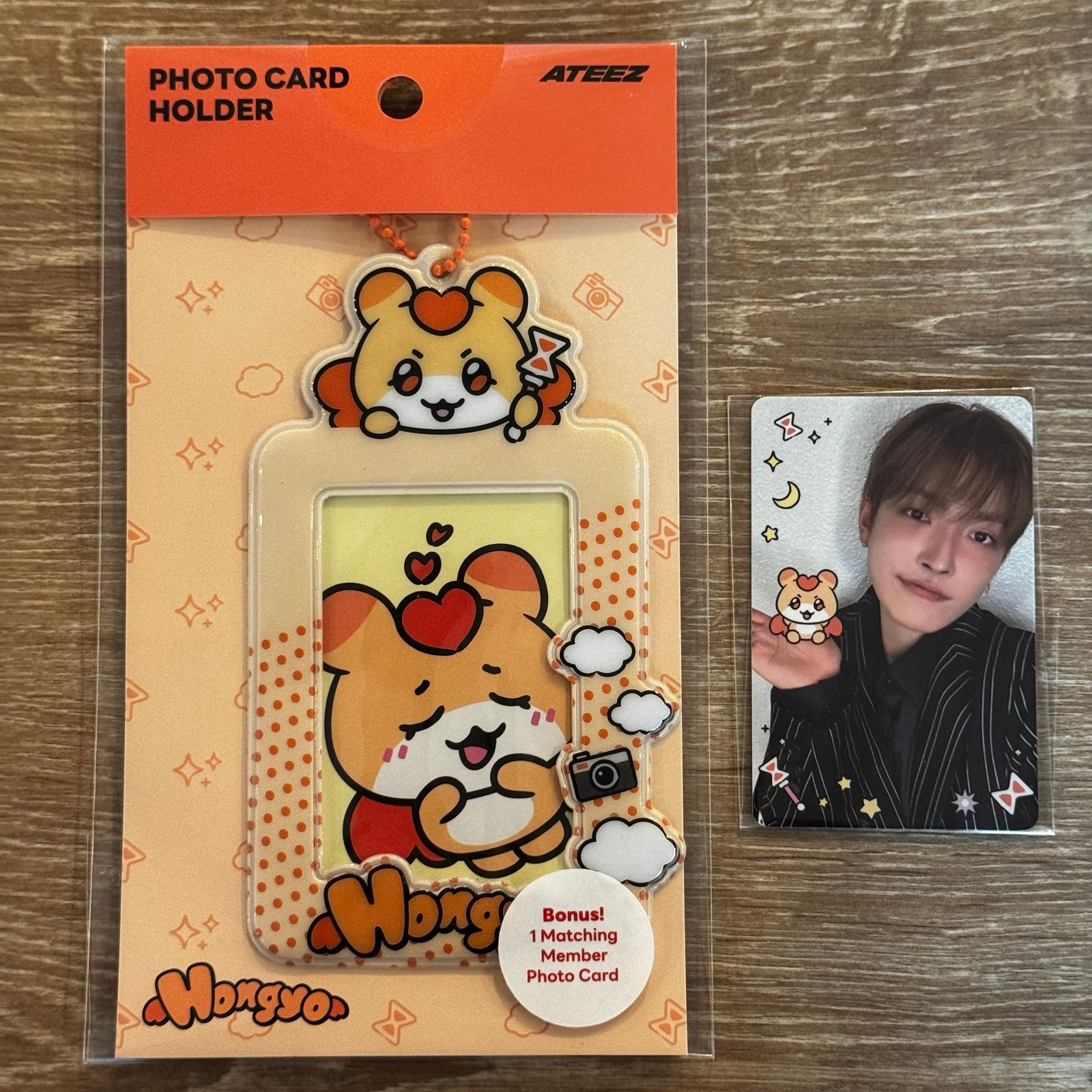 ATEEZ Line Friends Mighteez Hongjoong Hongyo PVC Photocard PC Holder