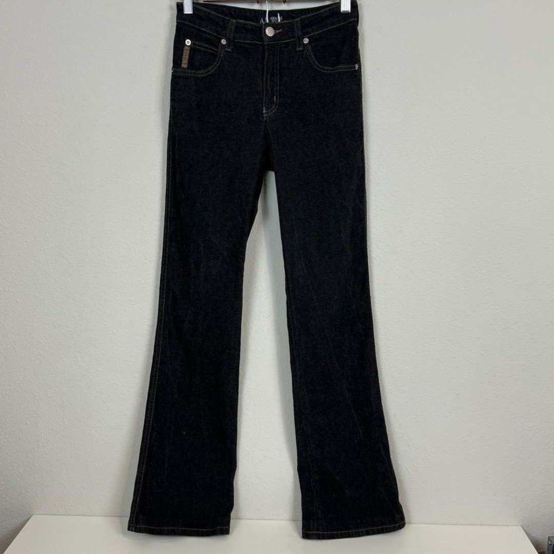 Armani Jeans Black Flare Denim Jeans 26
