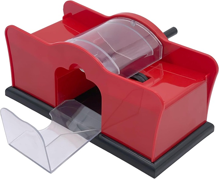 Hand Cranked Card Shuffler Red