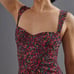 Hutch/Anthropolgie Pink Floral Sweetheart Midi Dress Size Medium Petite
