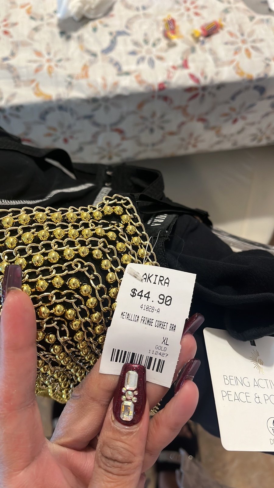 Gold Sexy Bra