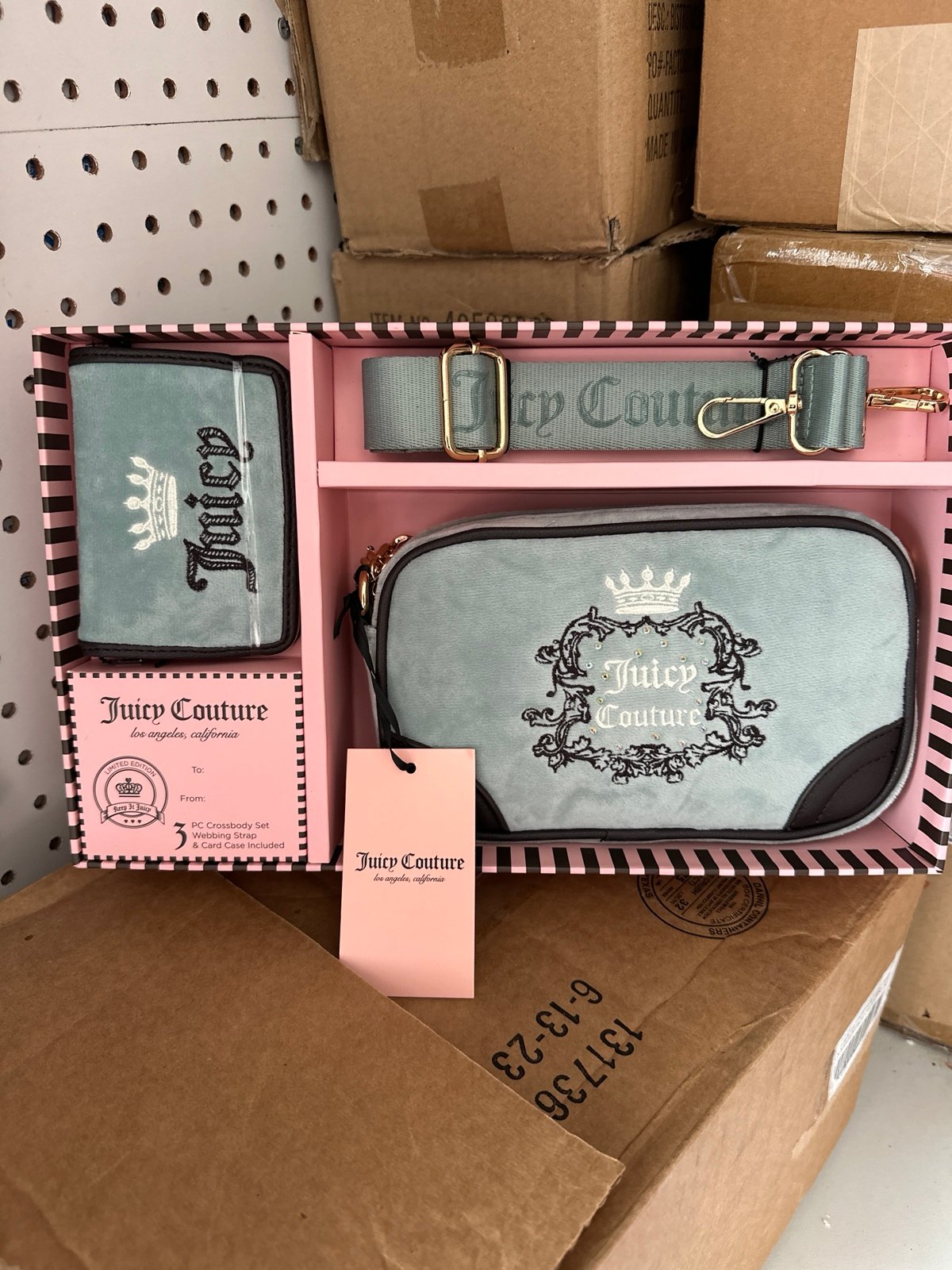 Juicy couture heritage 3 piece cross body set