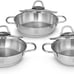 6-Piece with Lids, Frying-Cooking-Egg Pan, Induction,