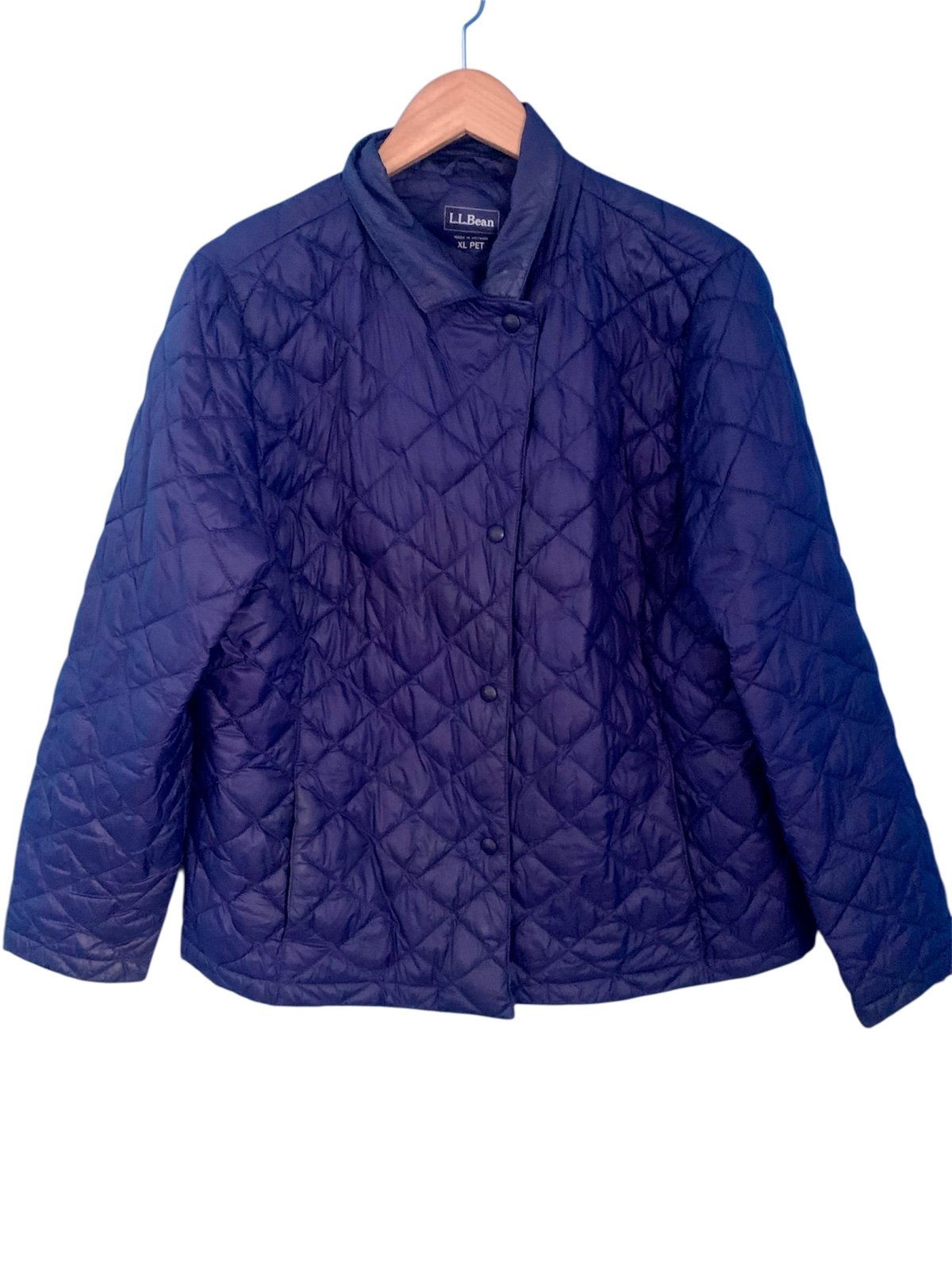 L.L. Bean Women's VTG Blue Quilted Insulated Jacket Size XL Pet