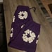 Purple Denim Tear Sweatpants