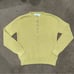 Ellie Mae | Light Mustard Yellow Henley Knit long Sleeve Sweater Size: small