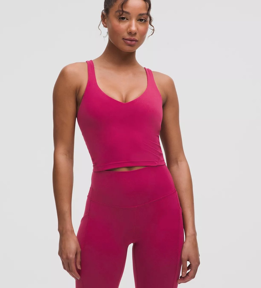 Lululemon Align Cropped Nulu Tank in Magenta Smoke Size 10