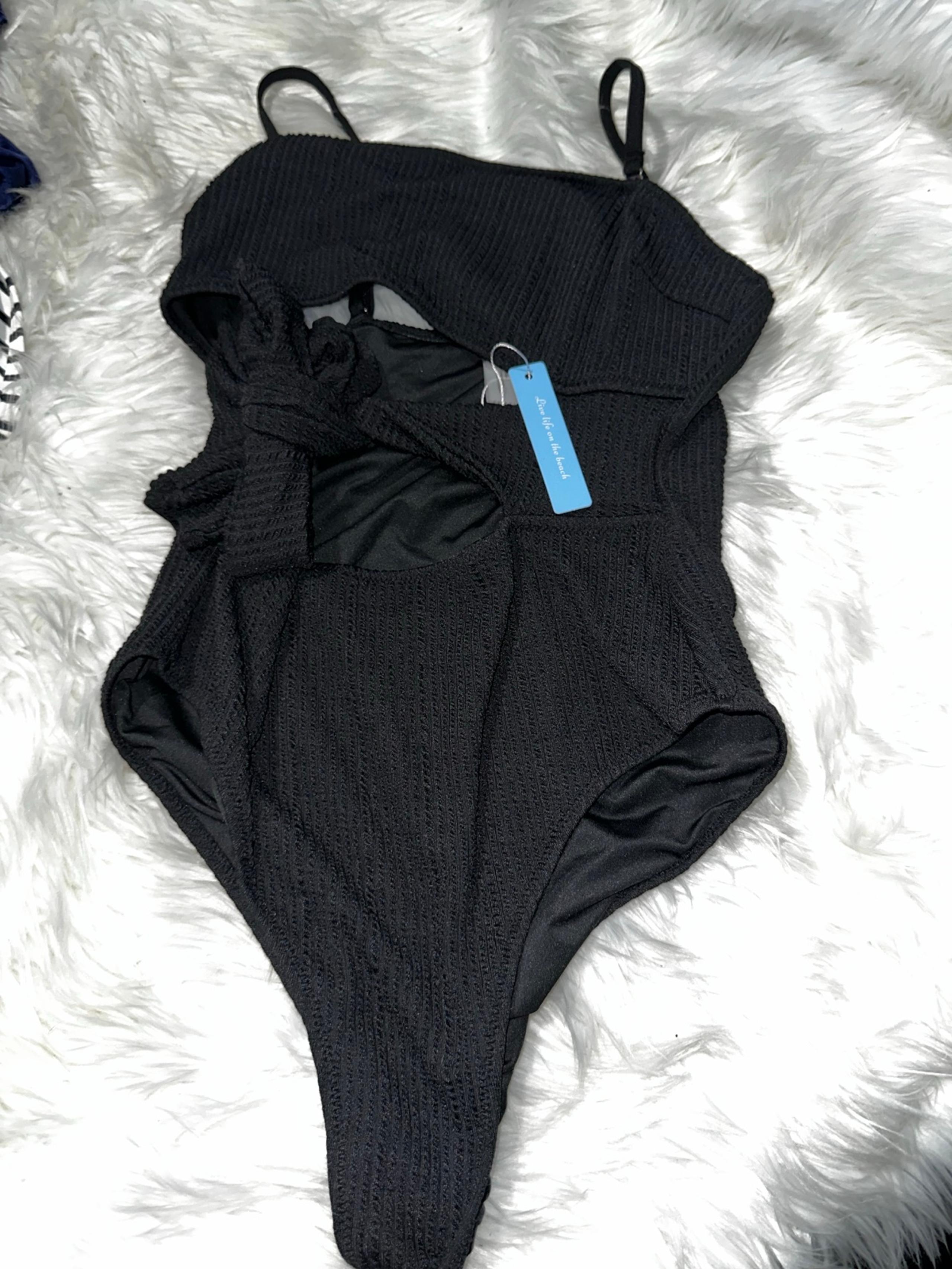 Women black swimsuit
