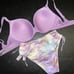 Victoria's Secret 36DD BIKINI M high-waist Bottom Pink LILAC PURPLE ombre