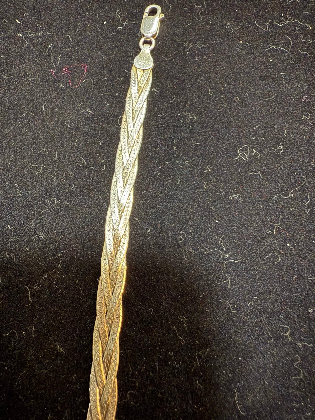 Sterling braided herringbone bracelet